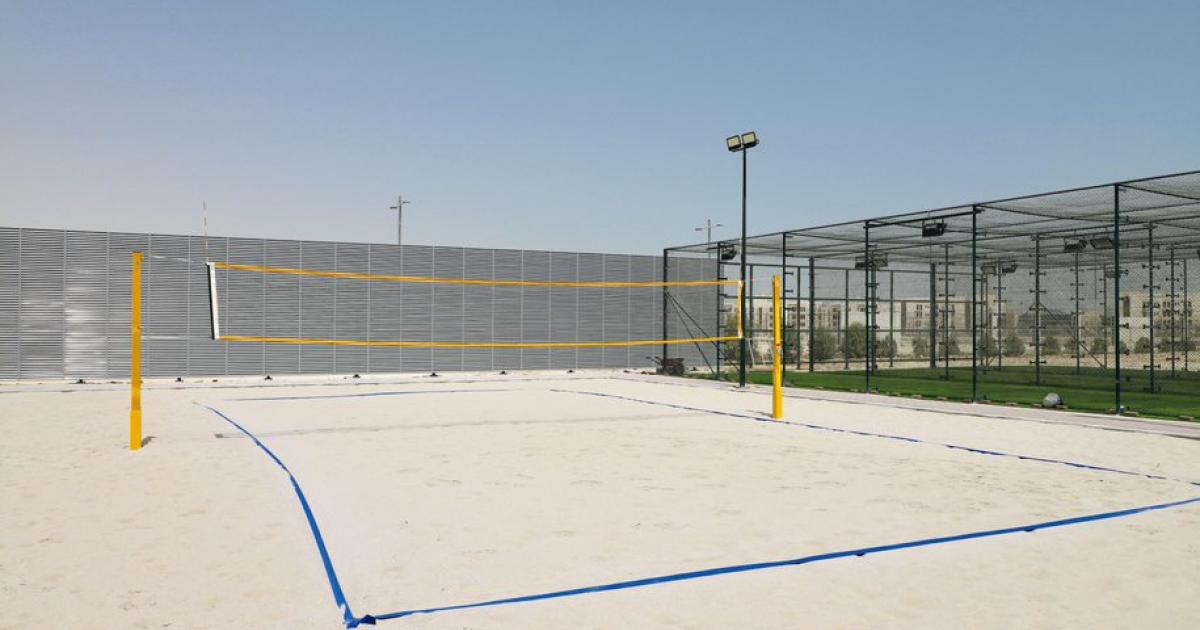 Beach store volleyball court